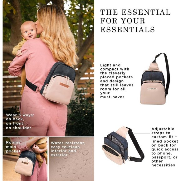 Girls Indigo Blush Cotton Criss-Cross Sling main image 10